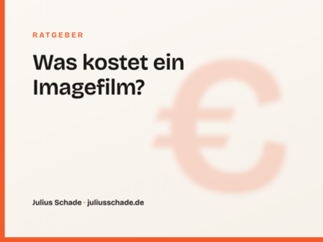 Was kostet ein Imagefilm?