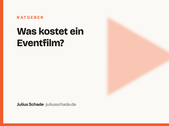 Was kostet ein Eventfilm?